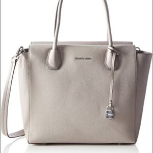 Michael Kors Mercer Large Satchel in Cement